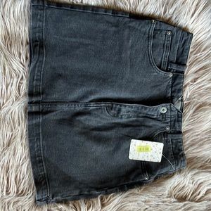 Free People She’s All That Black Denim Skirt NWT